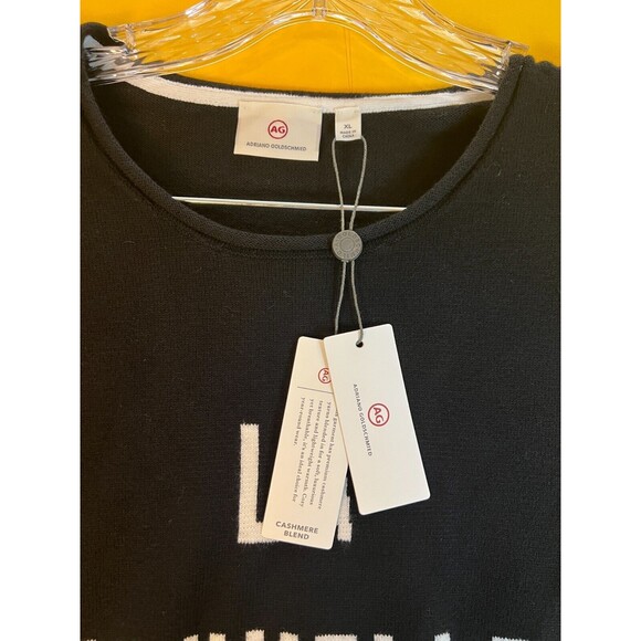 Adriano Goldschmied Cedic Crew Sweater Mens XL Black La Nouvelle Vague $198 NWT - Picture 6 of 9